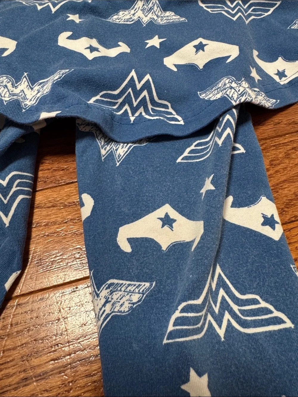 Blue DC Wonder Woman Skirted Leggings - White Logo Print 18-24m